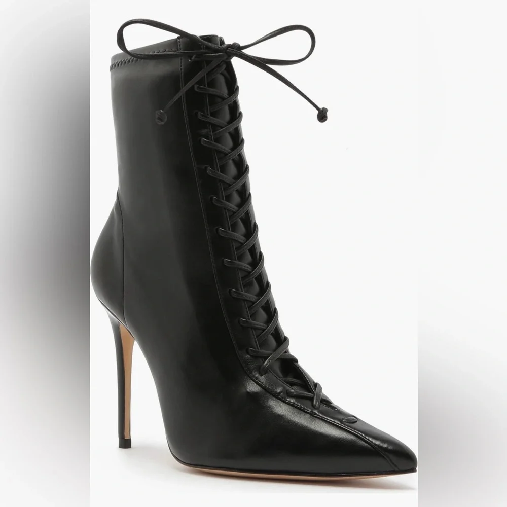 SCHUTZ Black Ankle Booties with Stiletto Heel - Picture 1 of 7